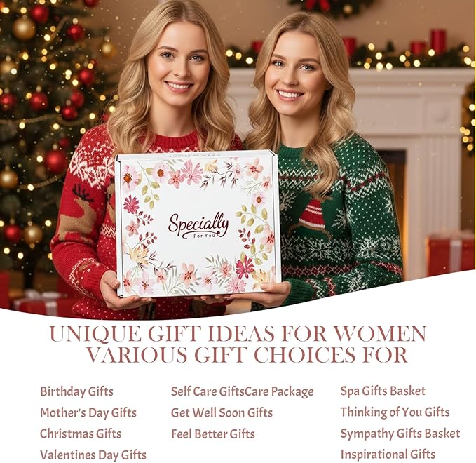 2026 Idea for Women Teen Girl-Regalos de Cumpleaños para Mujer Self Care Gifts for Women- Hug in a Box Get Well Soon Gifts Basket- Relaxation Gifts with Blanket Gifts