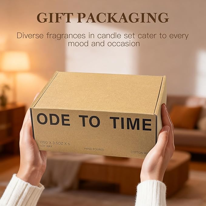 6-Pack Scented Candles for Home, 3.5 Oz Soy Wax Candles Gift Set with Lavender Chamomile & Eucalyptus Mint for Brithday Gifts Women, Mothers Day