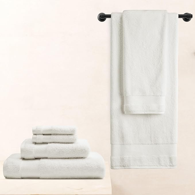 BIOWEAVES 100% Organic Cotton 700 GSM Plush Washcloths 13" x 13" GOTS Certified - Ivory, Pack of 12