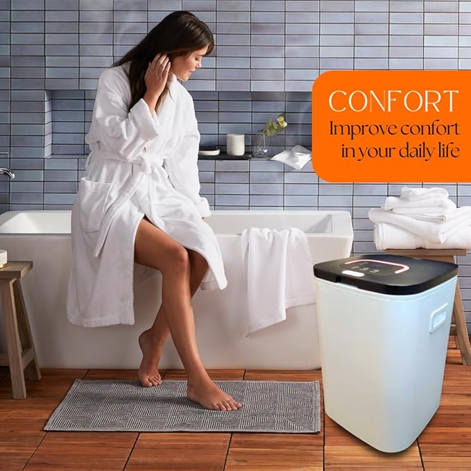 Di’Aroma Luxury Towel Warmer Bucket for Bathroom – Extra Large 26L Heated Towel Warmer for Towels, Robes & Blankets, Hot Towel Warmer with Fast Heating, Includes Aroma Tablets, Housewarming Gift