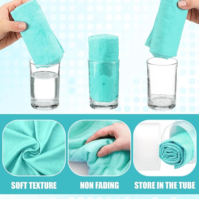 SmoothNovelty 2 Pack Swim Chamois Towel Water Absorbent Quick Dry Towel Shammy Chamois Cloth for Swimming Car Drying Diving Water Sports Beach Shower Pool Swimmer Gift