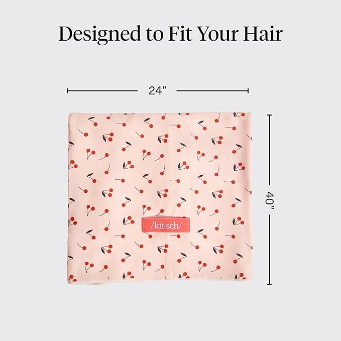 Kitsch Plush Microfiber Hair Towel Wrap for Women – Ultra Absorbent Microfiber Bath Towels for Wet, Curly, Long or Short Hair – Anti-Frizz Hair Wrap, Great Hair Care Gifts for Women
