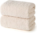 REDKISS Towels 2 Pack Luxury Extra Large Bath Towels Set 30 x 58 Inches – 100% Cotton, Ultra Soft Highly Absorbent & Quick Dry Towels for Bathroom, Gym, Hotel, Spa, Sand Beige