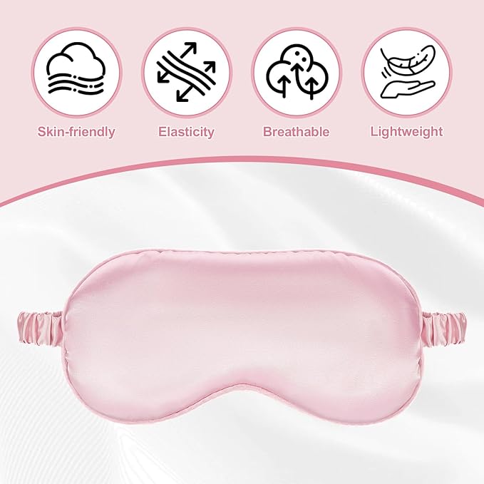16 Pcs Satin Silk Eye Mask Blackout Sleeping Blindfolds Bulk Smooth Sleep Mask with Adjustable Strap Color Assorted Soft Eye Covers for Women Men Travel Nap Meditation Party Gifts Favors
