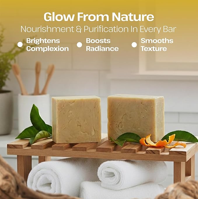 Dr.Ancient Citrus Soap Bar, Organic Soap Bars Handcrafted the Traditional Way, Natural Chemical-Free, Vegan, Used for Face Wash, Body Wash, and Hand Cleansing, Refreshing, Exfoliating
