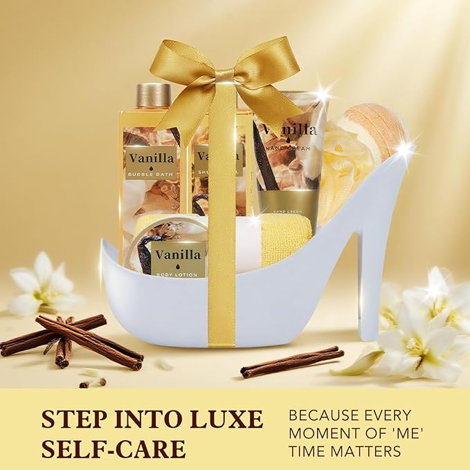 Spa Luxetique Gifts for Women High Heel Gift for Women 8pcs Spa Gift for Womens Warm Vanilla Comfort Birthday Gift for Womens Mom Grandma Sister Friend Mothers Day Gifts for Mom