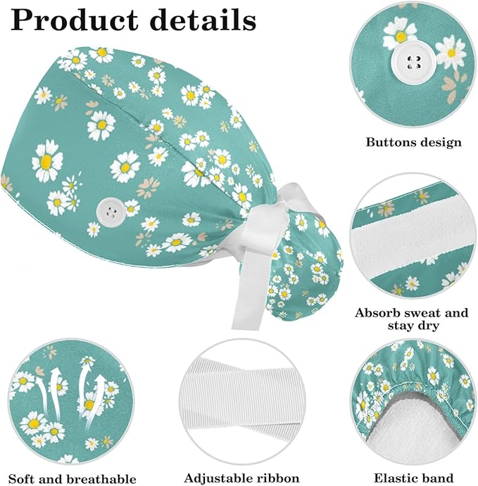 Women's Working Caps with Scrunchies Tarot Pattern Background Lace-Up Hat Unisex Hair Covers One Size