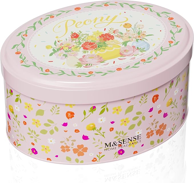 M&SENSE Dual-Wick Peony Scented Candle 12oz,2 Wick Spring Soy Candles,Mother's Day Candle, Natural Soy Wax for Home Scented, Floral Scented Birthday Gift for Her Women