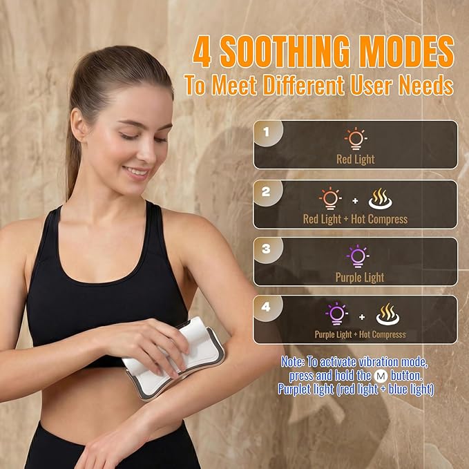 2026 New Upgrad Electric Muscle Scraper Tool for Full Body, Massage, Heated, Relaxation & Skincare, 4 Modes 3 Levels Multifunctional Gua Sha Tool Gifts for Family (White)