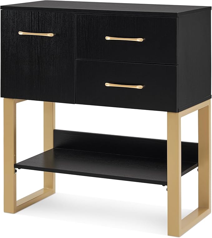 BarberPub Beauty Barber Station, Spa Wall Mount Storage Cabinet, Salon Equipment for Hair Stylist, Spa Beauty Makeup Organizer with Drawers & Shelf, 31.4"(L) x 16.54"(W) x 35.71"(H) 3185 (Black)
