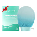 LOTTA Dreamy-Glow Deep Exfoliating Glove - Vegan Dead Skin Removal Body Scrub Mitt Bath Washcloth for Women Shower Exfoliation (Jungle Mist)