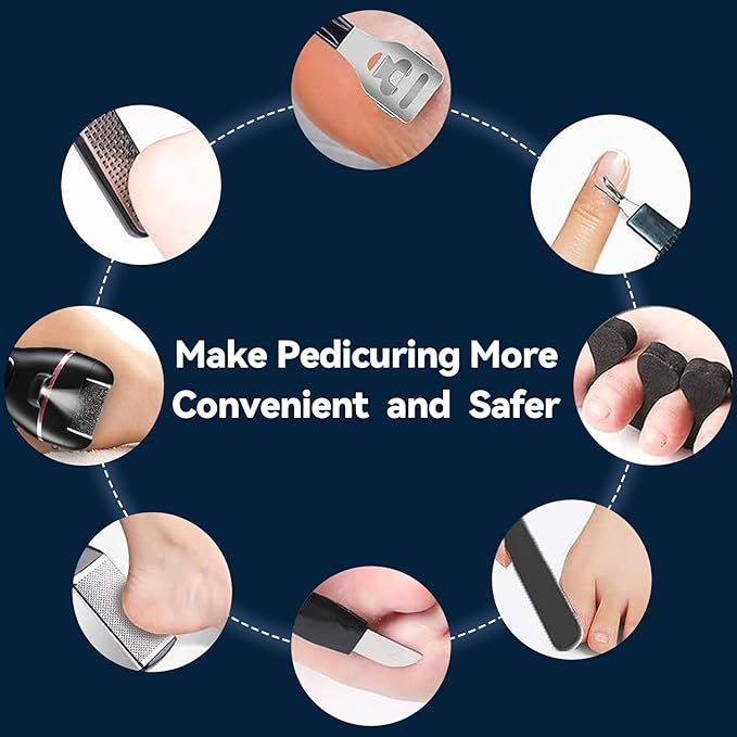 Wea&Hea Electric Callus Remover for Feet with Rechargeable Waterproof 17 in 1 Professional Pedicure Kit with 3 Roller Heads 2 Speed,Foot File, Foot Care Tools Perfect for Dead Hard Cracked Dry Skin