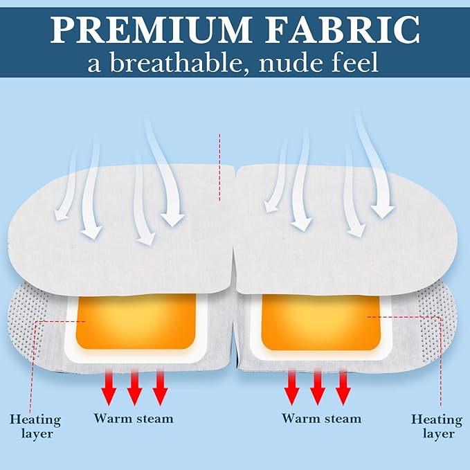 100 Pcs Disposable Steam Eye Mask Bulk for Dry Eyes Spa Unscented Self Heating Warm Compress Sleep Mask Home Office Travel Relaxation Gifts