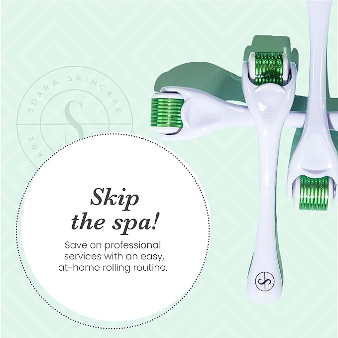 Sdara Skincare Derma Roller Microneedling Roller for Face - Includes Free Storage Case (Pack of 1) Unisex