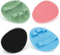 New Silicone Body Scrubber 4PCS, 360° Anti-Slip & Enlarged Exfoliating Bath Glove for Rich Foaming Deep Cleaning, Revolutionary No-Grip & Hand-fit Shower Scrubber for All Skin Types.(4-Color)