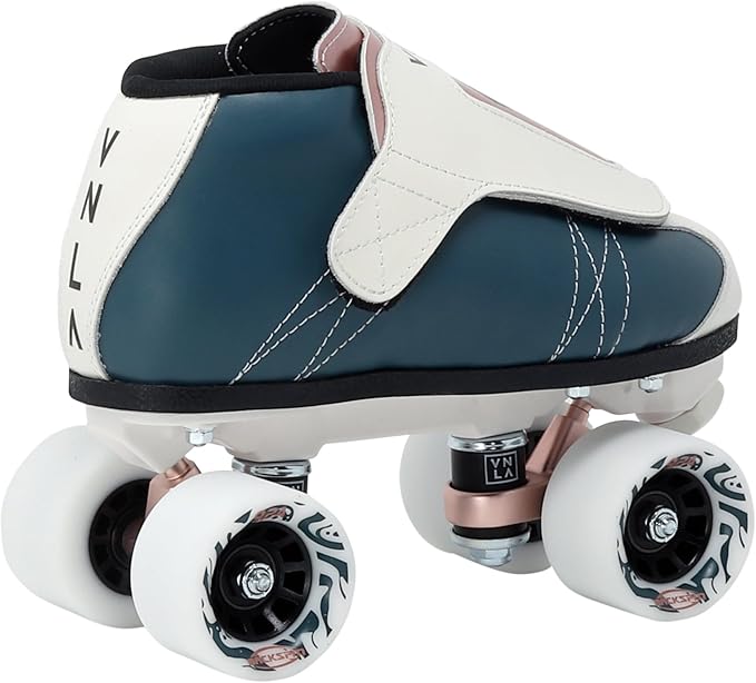 VNLA Jade Jam Roller Skates – Indoor Jam & Rhythm Skates with Leather Boot - Backspin 62mm 92A Wheels - Vanilla Gorilla Plate - ABEC-9 Bearings