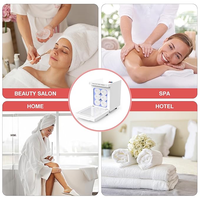 Hot Towel Warmer for Spa, Small Towel Warmer for Esthetician, Mini Towel Warmer for Facial Salon Beauty, Professional Towel Heater Towel Warmer Cabinet(5.5L-White)