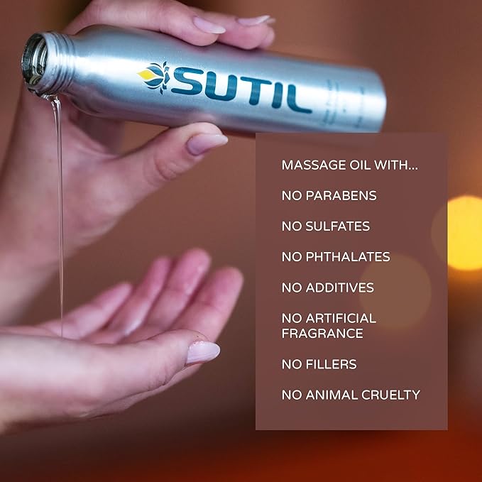 SUTIL Love Potion #17 Massage Oil – Sensual Aphrodisiac Massage Oil for Couples – Non-Sticky Botanical Body Oil with Ylang Ylang, Jasmine & Ginger – Relaxing & Romantic Aromatherapy Massage Oil (4 Oz)