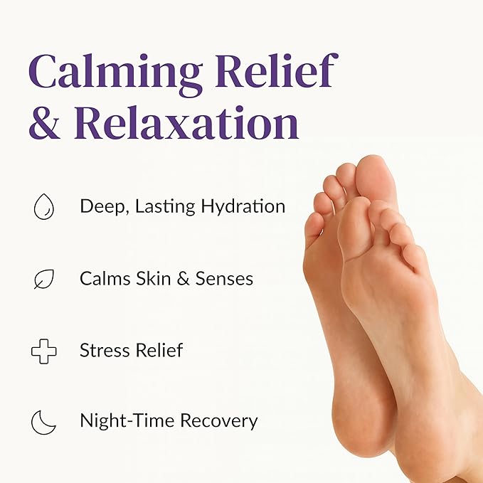 Epielle Relaxing Foot Mask 6 Pairs, Soften and Restore with Melatonin & Lavender Extract, Deep Moisturizing Socks for Dry, Cracked Feet, Self Care Gifts for Women, Spa Kit, Mothers Day Gifts