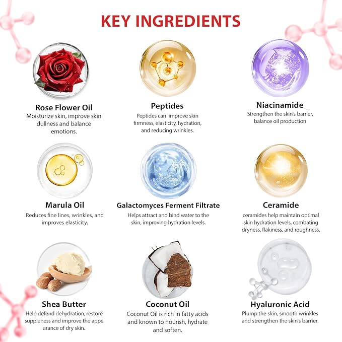 35 Pcs Mothers Day Gifts Baskets for Mom, Red Rose Bath and Body Basket Gift for Women, Face Skin Care Kit, Home Spa Self Care Basket, Diffuser, Necklace, Birthday, Christmas, Anniversary, Wife