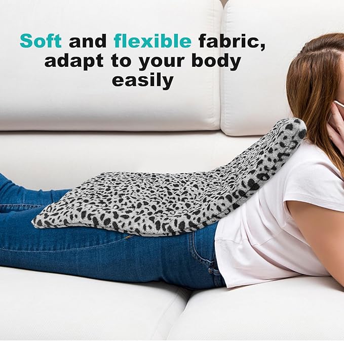 Heating Pad for Back Pain and Cramps Relief, Ultra Soft Microplush Heating Pad with 12 Heat Setting, Moist Heat Function and 1-24H Auto Shut Off, Stay on Function,12” x 24” Hot Heated Pad (Grey)