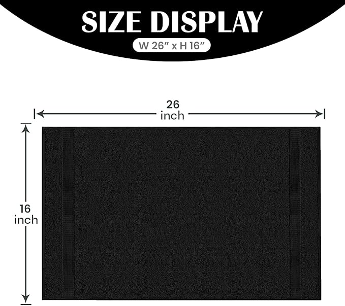 Reed&Pick Salon Towels – 50 Pack Black Hand Towels 100% Cotton Spa Towel – 16x27 inches Highly Absorbable Facial, Gym, Hair, Face, Bulk Small Towels