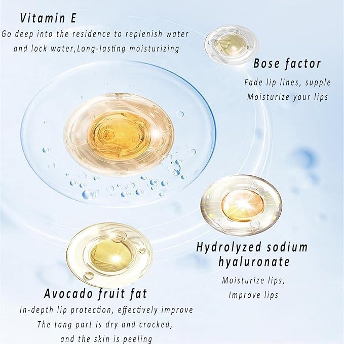 2 Pack Hyaluronic Acid Lip Balm - Refreshing Soothing Eliminate Lip Lines Lip Balm, Hydrates, Softens and Reduces Lip Lines Relieve Dryness Alcohol-Free Nourishes All Lip Skin Types