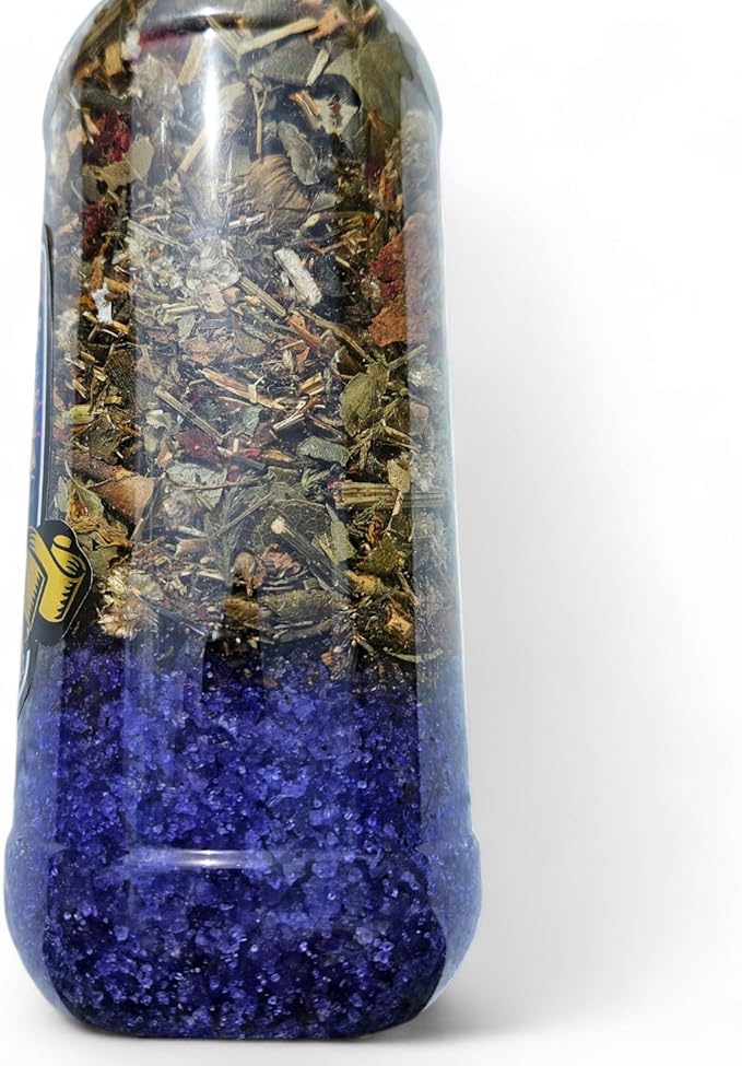 Spiritual Salt Bath Blend 16 oz with Aromatic Granules for Spiritual Cleansing, Luck, Protection, and Success (Levanta Negocio)