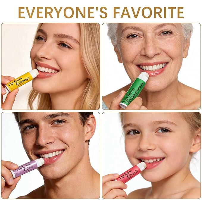 RBUGR 250 Pcs Lip Balm Bulk,12 Fruit Flavored Natural Bulk Lip Balm, Lip Balms Pack with Vitamin E, Lip Balms Gift Set Women Stocking Stuffers Party Favors, Moisturizing&Soothing(4.2g/0.15oz)