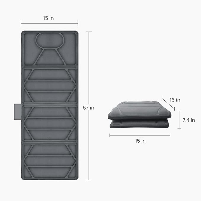 CuPiLo Full Body Massage Mat, Massage Pad with 10 Vibrating Motors for Pain Relief, Back Massager with Heat, Full Body Massage for Back, Lumbar,Leg, Gifts for Men Women, Long 67"