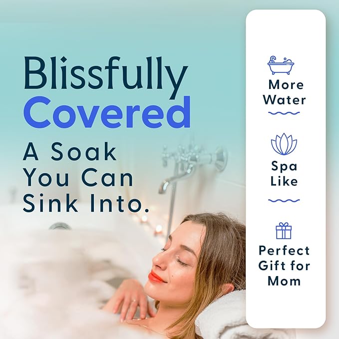 SlipX Solutions Bottomless Bath, Essential Overflow Drain Cover for Bathtub, Best Bath Accessories for Women, Adds Inches of Water to Your Tub for Deeper Soak, 4" Diameter, Bronze