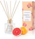 100ml Scent Diffuser with 6 Fiber Sticks, 3.5 oz Reed Diffuser Set Aromatherapy Fragrance Diffusers Air Fresheners for Home Bedroom Bathroom (Grapefruit)