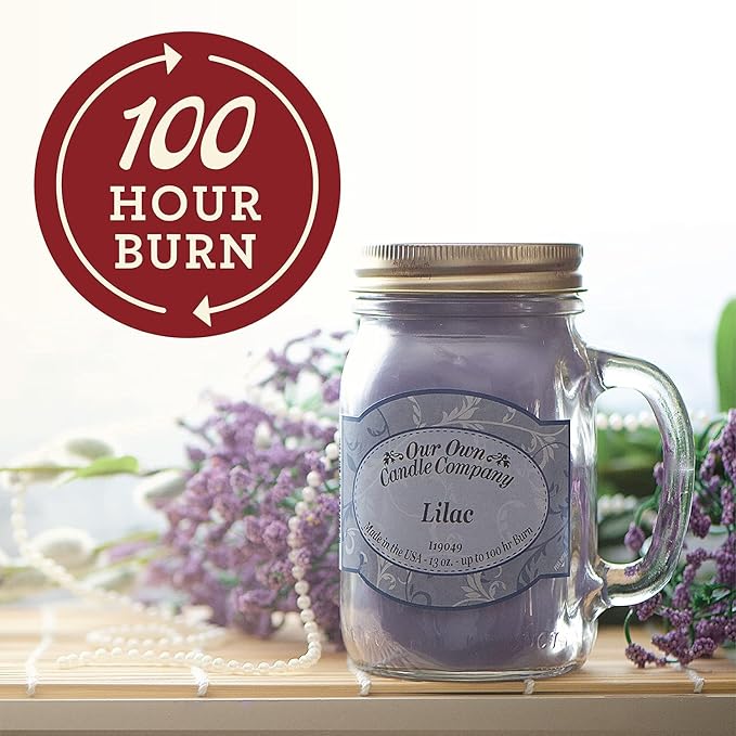Our Own Candle Company Caramel Pecan Scented Mason Jar Candle, 100 Hour Burn Time - 13 Ounces