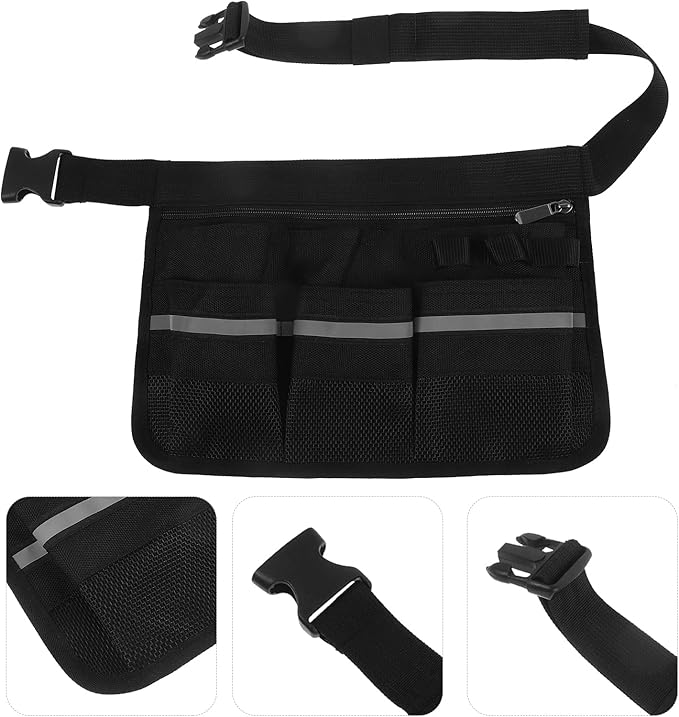 FRCOLOR Massage Oil Waist Bag Portable Organizer for Essential Oil and Lotion Storage Spa Professional Massage Bottle Holder Durable Anti-Wear Carrying Pouch 12.99X9.05X0.59In