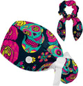 Scrub Cap with Hair Scrunchy, Ponytail Holder Surgical Cap