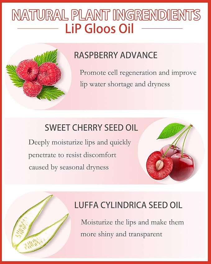 Plumping Lip Glow Oil,Hydrating Tinted Lip Oil Gloss,Glow Reviver Lip Oil,Long Lasting Moisturizing Clear Lip Plumper Oil Tint for Lip Care Dry Lip,Christmas Makeup Gift for Women (#012 Rosewood)