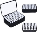 Essential Oils Carrying Case Holds 54 Grids for 1-3ML Roller Bottles 5ml, 10ml, 15ml Bottles Storage Organizer Bag Transparent, Essential Oil Bag with Detachable Pad Black