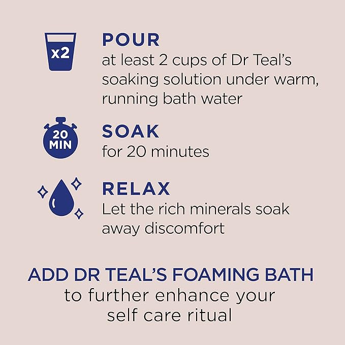 Dr Teal's Epsom Salt Magnesium Soak, Nourish & Protect with Coconut Oil, 3 lbs (Pack of 4)