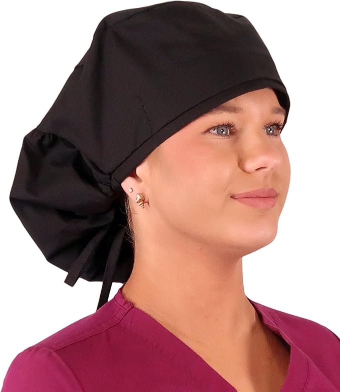 Sparkling EARTH Big Hair Ponytail Classic Surgical Style Scrub Working Cap - Made in The USA!!!