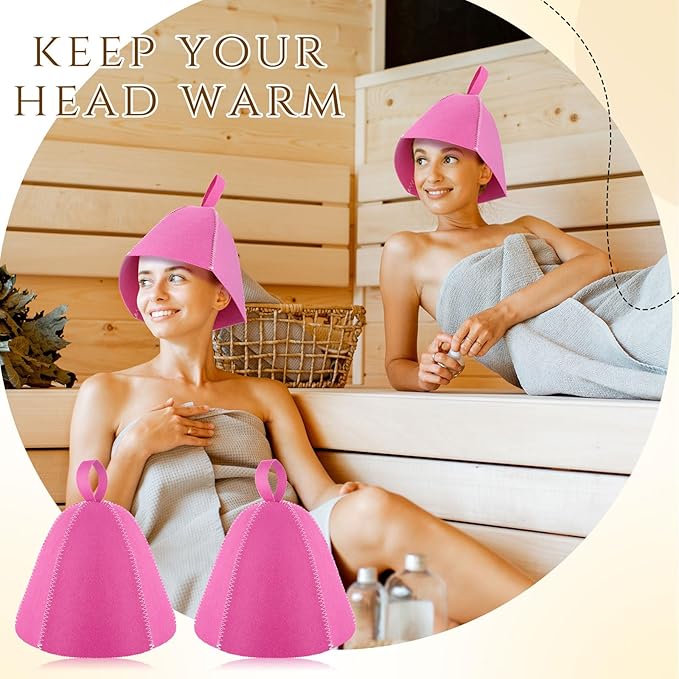 JaGely Sauna Hat for Men Women Sauna Hat Vaporarium Cap Russian Banya Cap for Bath House Accessories