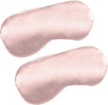 2 PCS Pink Satin Sleep Masks, Adjustable Silk Eye Mask for Sleeping, Eye Sleep Shade Cover, Blind Folds Soft Breathable Blindfold for Play Party Games Airplane Travel Essentials Cover Gifts