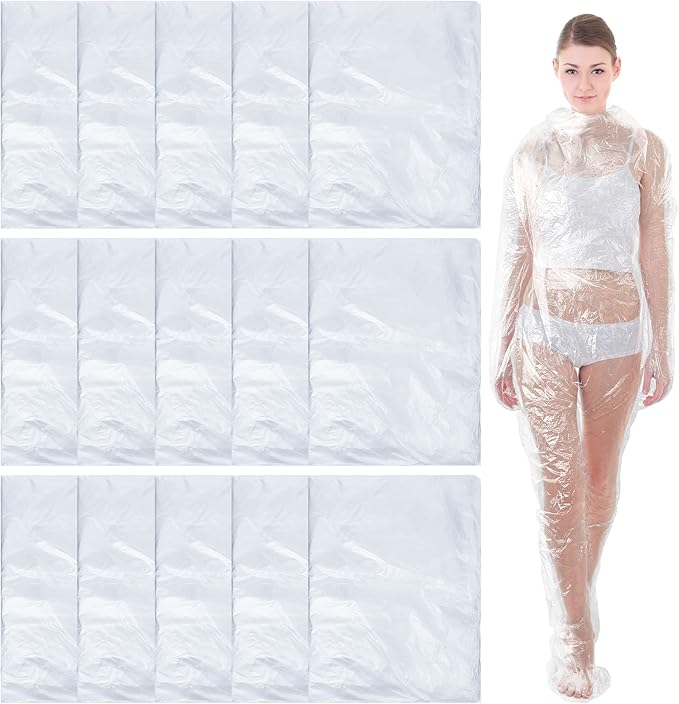 Xtinmee Disposable Body Wraps PE Sauna Bath Suit Plastic Body Sauna Wrap for Spa Bathtub Men Women Weight Loss Detox