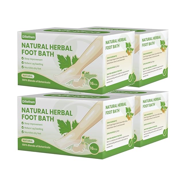 Natural Mugwort/Wormwood Herbal Foot Soak,Lymphatic Ginger Foot Bath Bag, Anti-Swelling Foot SPA Promote Metabolism, Foot Care 15g/PCS (64PCS)