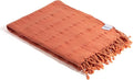 InfuseZen Stonewashed Turkish Bath & Beach Towel –100% Organic Turkish Cotton - Soft, Lightweight, Absorbent - Quick Dry, Sand Free - Swim, Pool, Shower, Travel - Peshtemal, Hammam Spa Towel - Orange