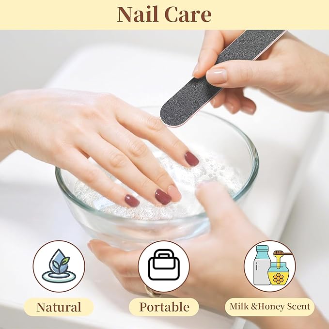 Manicure Spa Balls 8oz - Milk & Honey Soak Balls, Moisturizing Tablets, Cuticle Softener for Foot and Hand Soak Pedicure Spa Supplies Manicure Tools Nail Salon & Tavel Esenntial（80count）