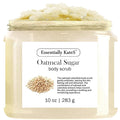 Oatmeal Sugar Body & Foot Scrub 10 oz - Very Gentle, and Perfect for Sensitive Skin, for a complete spa-like experience - The best stocking stuffer.