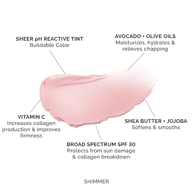 MDSolarSciences Tinted Sheer Lip Balm SPF 30 | Hydrating Lip Sunscreen | Shea Butter, Jojoba & Avocado Oils | Moisturizing, Vegan, & Clean| 0.15 oz, Natural pH Reactive Color Shimmer,(Pack of 2)
