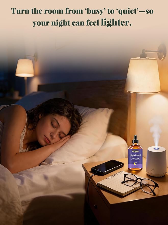 Night Ritual — A 100% Pure Essential Oil Blend Unwind-Ready Aroma for Your Nightly Routine, Essential Oils for Diffusers for Home