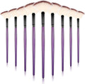 9 Pieces Facial Fan Mask Brushes, Soft Facial Applicator Brushes Tools for Peel Glycolic Makeup for Mud Cream(Purple)