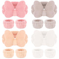 CAVETEE Spa Headband for Washing Face, 4 Pack Fuzzy Skincare Cute Butterfly Hair Band for Shower Yoga Beauty Soft Makeup Skin Care Hair Accessories for Women